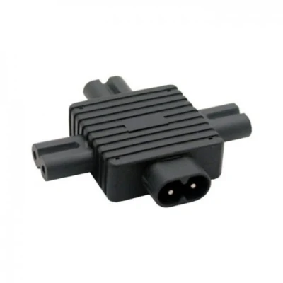 Immagine di JSER IEC 320 Figura 8 C8 Maschio a 3X Femmina C7 Splitter Adattatore di Alimentazione per 1 in 3 out