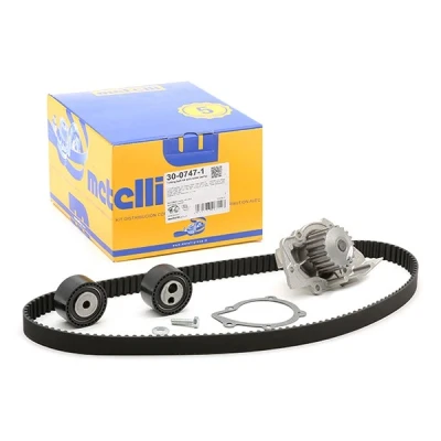 Immagine di metelligroup 30 0747 1 Kit distribuzione con pompa acqua, composto da galoppino, Cinghia di e tenditore, Pezzo Ricambio per Auto, automobile