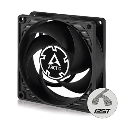 Immagine di ARCTIC P8 PWM PST 80 mm Ventola per PC, Sharing Technology, Pressione Statica, Connessione PST, Velocità 200 3000 RPM, 0,3 Sone Nero