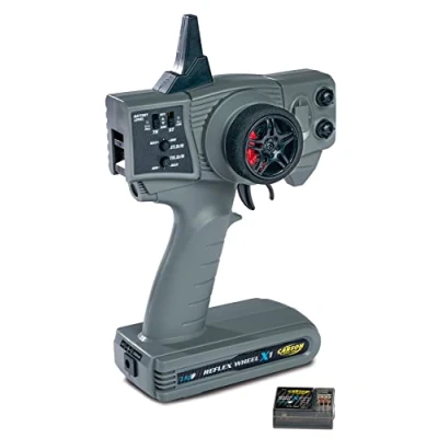 Immagine di Carson 500500105 Reflex Wheel X1 2.4G grigio KIT compatibile, modellismo, accessori, ricevitore, radio RC, telecomando 2 4 GHz
