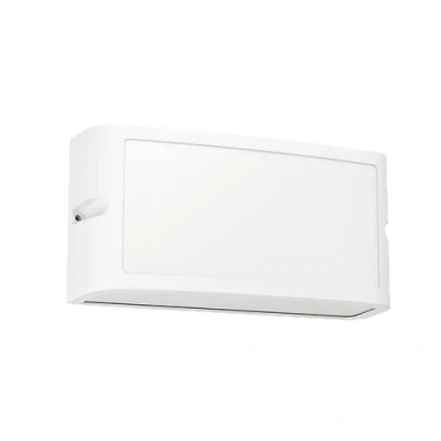 Immagine di Eglo Camarada Lampada da parete LED per esterni, applique rettangolare in metallo bianco, luce bianca fredda, IP54