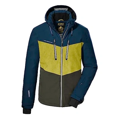 Immagine di killtec Uomo Giacca da sci/giacca funzionale con cappuccio staccabile cerniera e ghetta antineve KSW 45 MN SKI JCKT, dark petrol, S, 38699 000