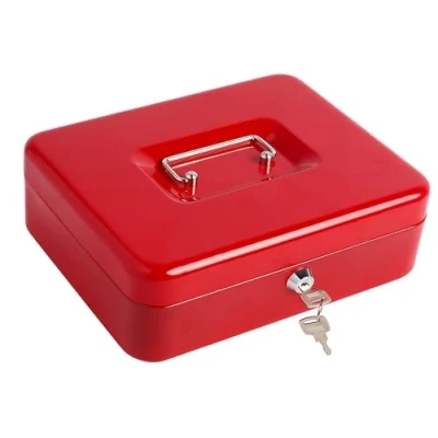 Immagine di Kippen 10032R4 Cassetta Portavalori con Vassoio Portamonete. Colore Rosso. Dimensioni: 300X240X90mm.