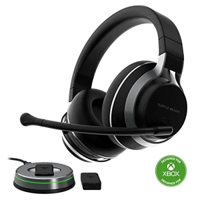 Immagine di Turtle Beach Stealth Pro Cuffie da Gioco Bluetooth Senza fili Multipiattaforma con Cancellazione Attiva del Rumore, Xbox Series X e S, One, PS5, PS4, PC, Switch Mobili, Licenza Ufficiale