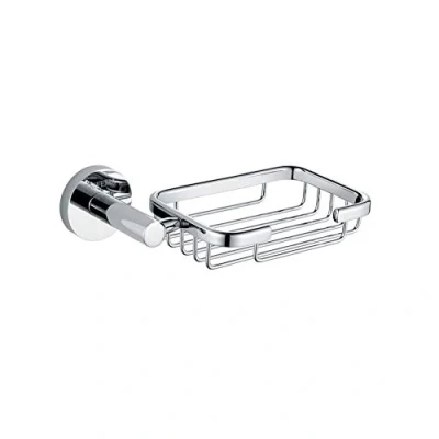 Immagine di GRIFEMA IBIZA G30102 Portasapone con Titolare, Porta Sapone da Bagno di Ottone, Argento/Cromo
