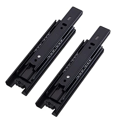 Immagine di Guide per Cassetti,Tianher Scorrevoli Cassetti 150 mm 3 Pieghe Montaggio Laterale Resistente Capacità di Carico 45 kg in Acciaio Cuscinetti a Sfera 6 Pollici (2 Pcs)