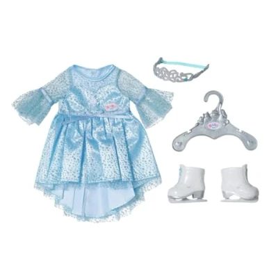 Immagine di BABY born Princess on Ice 836095 Vestito da principessa con pattini e diadema abbinati per bambole 43 cm Età: 3+ anni