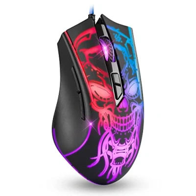 Immagine di Defender Bulletstorm GM 928,Mouse da gioco cablato 7 tasti, retroilluminazione iridescente, supporto per pollice, alloggiamento soft touch, rotella di scorrimento in silicone, 1200/2400/4800/7200 DPI
