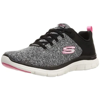 Immagine di Skechers Flex Appeal 4.0, Scarpe da ginnastica Donna, Nero Rosa, 41 EU