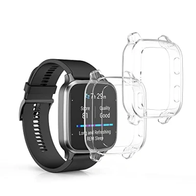 Immagine di kwmobile Set 2X Custodia Smartwatch Compatibile con Garmin Venu Sq 2 Music/Sq Cover Case Silicone Protezione Orologio Fitness Trasparente