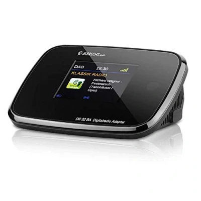 Immagine di Albrecht Adattatore DR52BA con Bluetooth per l&#039;aggiornamento di sistemi hi fi e radio FM la ricezione digitale DAB+, display a colori antenna, colore nero