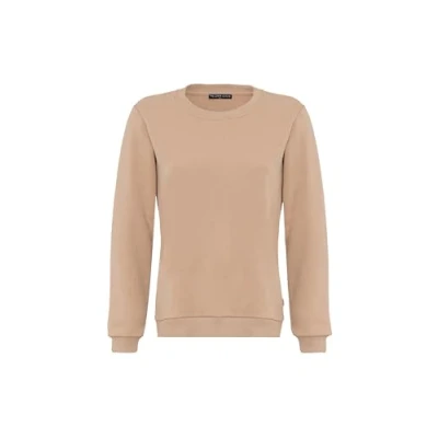 Immagine di Redbridge Felpa basic con scollo rotondo, stile casual, beige., M