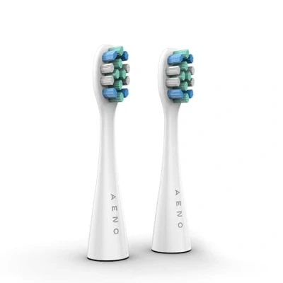 Immagine di Aeno, Testine per spazzolino, di ricambio ADBTH1 2 spazzolini Sonic DB1S bianchi, pezzi, setole DuPont (2 x)