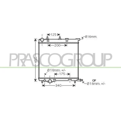 Immagine di PRASCO CI304R002 Radiatore motore Alluminio 380 389 22 Alette di raffreddamento saldate CITROËN: C3 II, I Hatchback, DS3 Hatchback