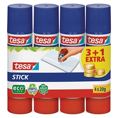 Immagine di Tesa Colla Stick Promo Attacca e Stacca per Carta Cartone senza Solventi Ed Ecologica 4 x 20 g