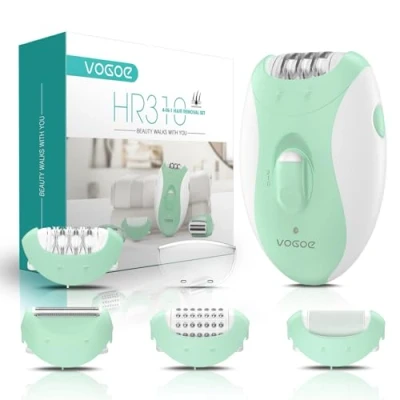 Immagine di VOGOE Epilatore per Donne, Epilatori 4 in 1 Depilazione con 2 Velocità, Cordless Ricaricabile a Rasoio, 21 Pinzette Coperte, Depilatore Elettrico Viso Gambe Braccia Ascelle Bikini, Viola
