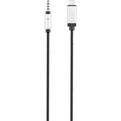 Immagine di Renkforce RF 3432030 USB / jack Audio Cavo [1x Spina C® 1x da 3.5 mm] 1.20 m Nero in alluminio