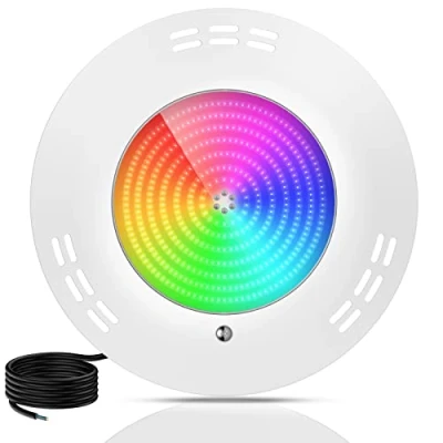 Immagine di LyLmLe Luce Piscina LED Riempito di Resina,35W Faretti Ultrapiatta para RGB Lampada,140angolo del fascio,IP68 Impermeabile,12V AC(Non includere controller)
