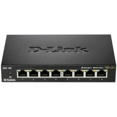 Immagine di D LINK SWITCH 8 PORTE 10/100/1000 METAL CASE UNMANAGED