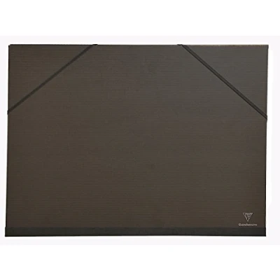 Immagine di Clairefontaine 48815C Cartella portadisegni 3 lembi con chiusura elastico 52x72 cm, nera
