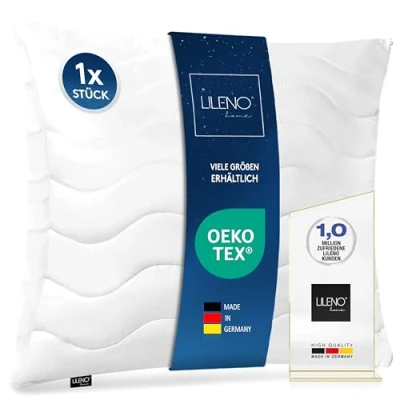 Immagine di Lileno Home Imbottitura per cuscino, 80 x cm, set da 1 pezzo, cuscino interno trapuntato, chi soffre di allergie, in microfibra, come decorativo e divano, lavabile a 40 C