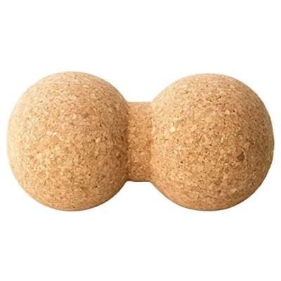 Immagine di Duoball in sughero &quot;Peanut&quot;, palla massaggiante a doppia sfera per la colonna vertebrale e le fasce, trigger, sciogliere tensioni, trattamento dei punti doloranti, 100%