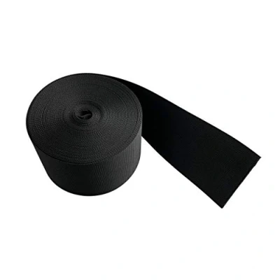 Immagine di On1shelf Fettuccia larga 100 mm in nylon resistente polipropilene nero 10 m (100 mm)