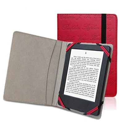 Immagine di Custodia universale per Ereader da 6&quot; Kobo Kindle Sony Pocketook Tolino in rilievo con nome autore