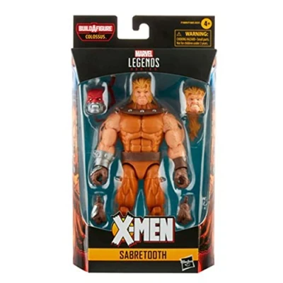 Immagine di Marvel Classic X 4 Hasbro Legends Series, Action Giocattolo di Sabretooth in Scala da 15 cm, Design Eccezionale, 1 Personaggio, 3 Accessori e Elemento Build A Figure, Multicolore, Standard, F1009