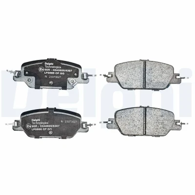Immagine di DELPHI LP3566 Kit pastiglie freno con segnalatore acustico usura lamierino anticigolío senza accessori HONDA: CR V 5
