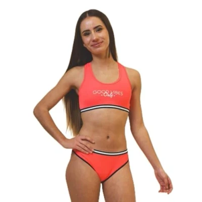 Immagine di Haute pression Diam Menstruel Léger/Moyen C01 T14a Costume a Due Pezzi, Corallo Fluo, 14 16 Anni Bambine e Ragazze