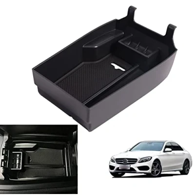 Immagine di Scatola Portaoggetti del Bracciolo Central Console Armrest Storage Box per classe C W204 2008 2014