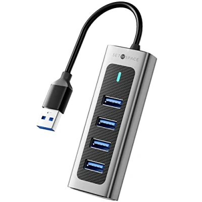 Immagine di Hub USB, USB 3.0 Nessun Ritardo, con trasmissione a 5Gbps, Multi per PC, Laptop, Windows, Mac OS 10.X e superiori, Linux, Android