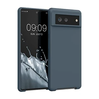 Immagine di kwmobile Cover per Google Pixel 6 Custodia Back Case Smartphone in Silicone TPU Protezione Gommata ardesia scuro