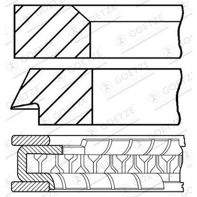 Immagine di GOETZE ENGINE 08 440200 00 Kit Fasce Elastiche 78 SUZUKI: SWIFT 3, Jimny SUV, Ignis I
