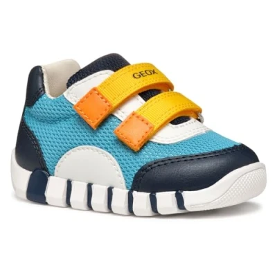 Immagine di Geox B Iupidoo Scarpe primi passi per bambini, Taglia: 26, Ocean navy Sintetico / tessuto