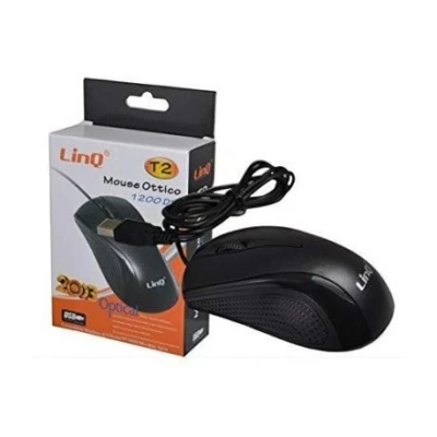 Immagine di mouse ottico usb 1200dpi plug &amp; play linq t2 ergonomico
