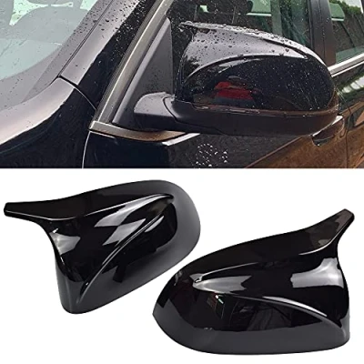 Immagine di 1 paio di tappi per specchietto retrovisore sinistro destro BMW X3 G01 X4 G02 X5 G05 X6 G06 X7 G07 2018 2019 2020 (nero)