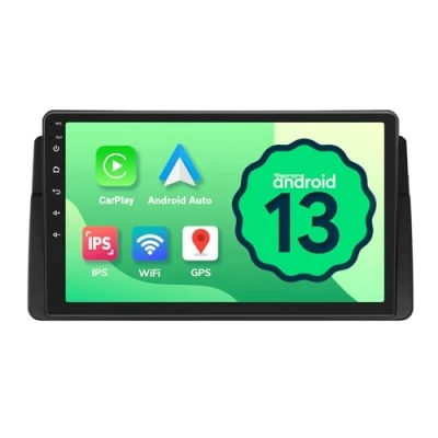 Immagine di Eonon Android 13 9 pollici 2+32GB per E46 (1999 2005) Navigatore satellitare GPS, senza fili CarPlay Auto WiFi Bluetooth supporto schermo mirroring, SWC, EQ, Telecamera di retromarcia E46A13