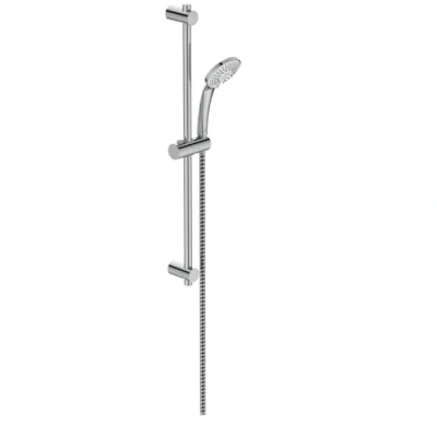 Immagine di Ideal Standard B9508AA Idealrain M3 SMART asta doccia, doccetta a 3 funzioni con diametro 10 cm sistema anticalcare, cromato