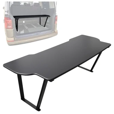 Immagine di CHROMEMASTER Compatibile con VW T6 2015 2019 Multivan Letto Pieghevole per Auto, Prolunga del Multiflexboard Camper, da Campeggio, Scaffale, Tavolo Accessorio Il Camper