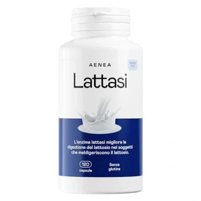 Immagine di Lattasi Effetto Immediato 120cps, 16500 FCC L’unico Prodotto in Italia e Sicuro Alto dosaggio per Intolleranza al Lattosio Migliora digestione Latte Latticini Enzimi digestivi AENEA