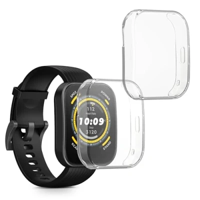 Immagine di kwmobile Set 2X Custodia Smartwatch Compatibile con Huami Amazfit Bip 5 Cover Case Silicone Protezione Orologio Fitness Trasparente