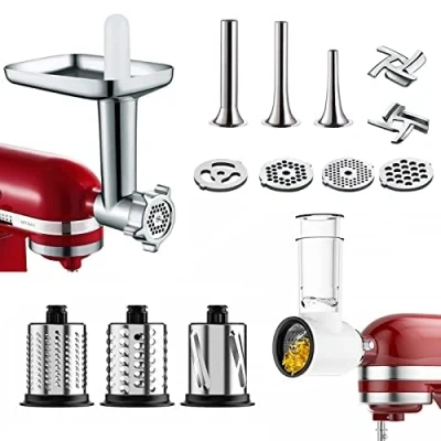 Immagine di Accessori per tritacarne e tagliaverdure KitchenAid Robot pasticceria, include un accessorio set di tagliaverdure, COFUN