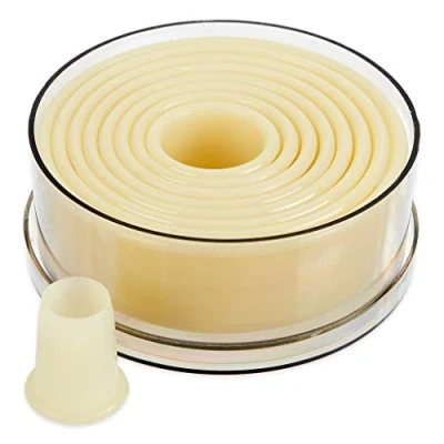 Immagine di Thermohauser 8300017398 Set di formine per Biscotti, Rotonde e Lisce, Colore Bianco, Diametro 2,0 10 cm, 9 Pezzi, Plastica: Nylon