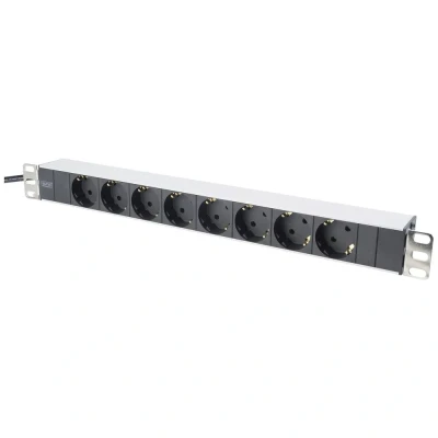 Immagine di Digitus DN 95401 19 pollici Multipresa per armadio rack 1 U Presa schuko con 2 supporti metallici Nero