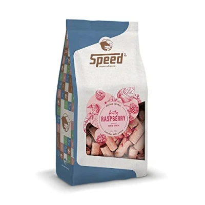 Immagine di Speed Delicious speedies Raspberry, snack fruttato per ogni cavallo, ottimo ingrediente, semplice pratico (1 kg)