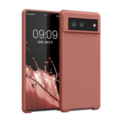Immagine di kwmobile Cover per Google Pixel 6 Custodia Back Case Smartphone in Silicone TPU Protezione Gommata rosa invernale
