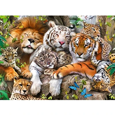 Immagine di Ravensburger La Siesta dei Felini Puzzle per Bambini, Multicolore, 200 Pezzi, 12721