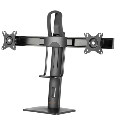 Immagine di mywall HL19L supporto per monitor con sistema a molla, adatto 2 schermi piatti, schermo regolabile in altezza da 17 27 pollici, doppio 4 12
